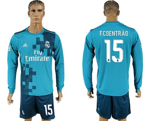 Real Madrid #15 F.Coentrao Sec Away Long Sleeves Soccer Club Jersey - Click Image to Close